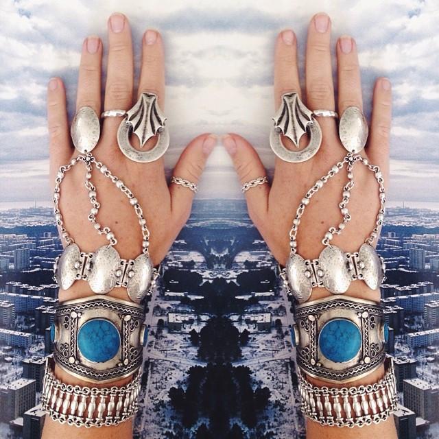 Albana Boho Slave Ring Cuff