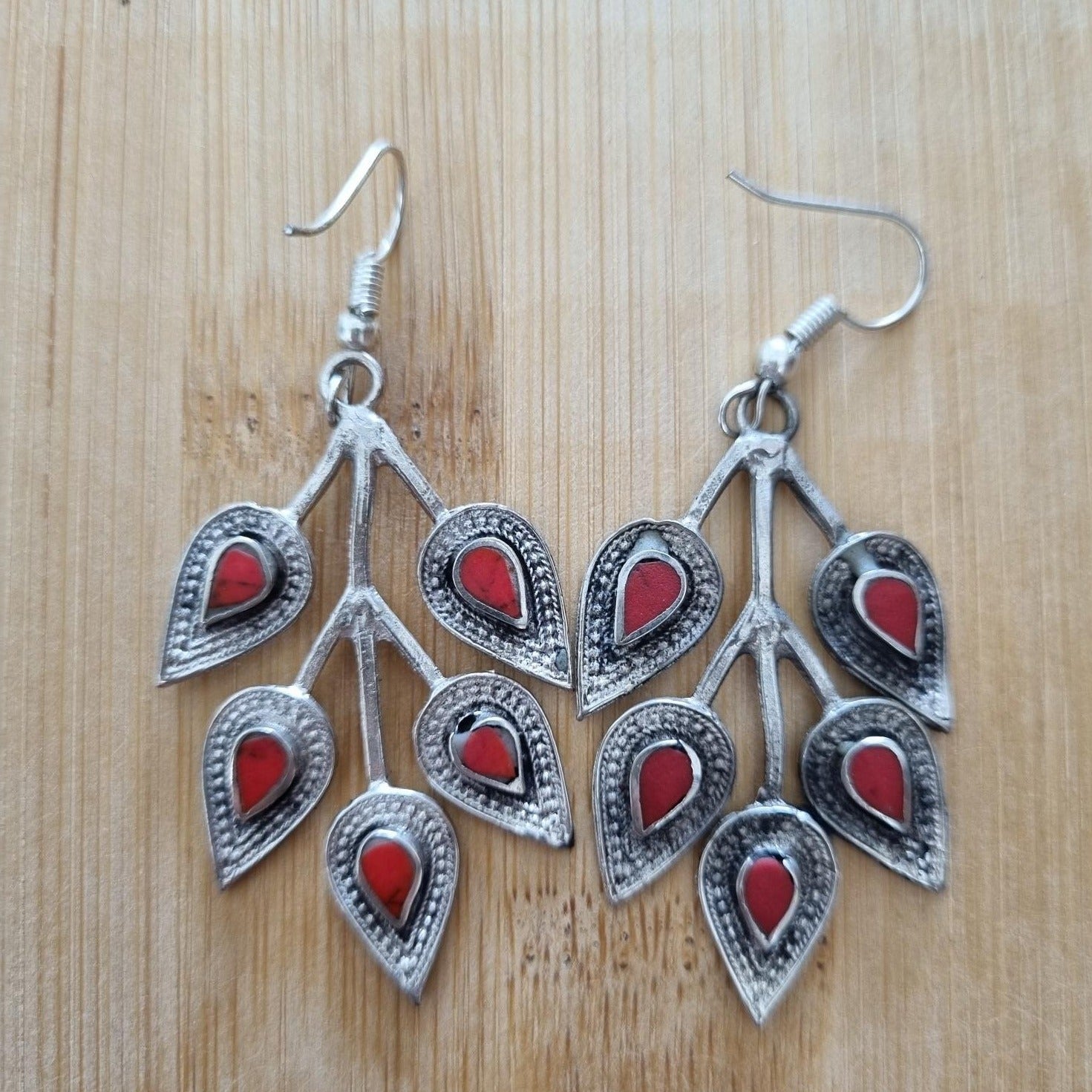 Kuchi Leaf Tribal Earrings