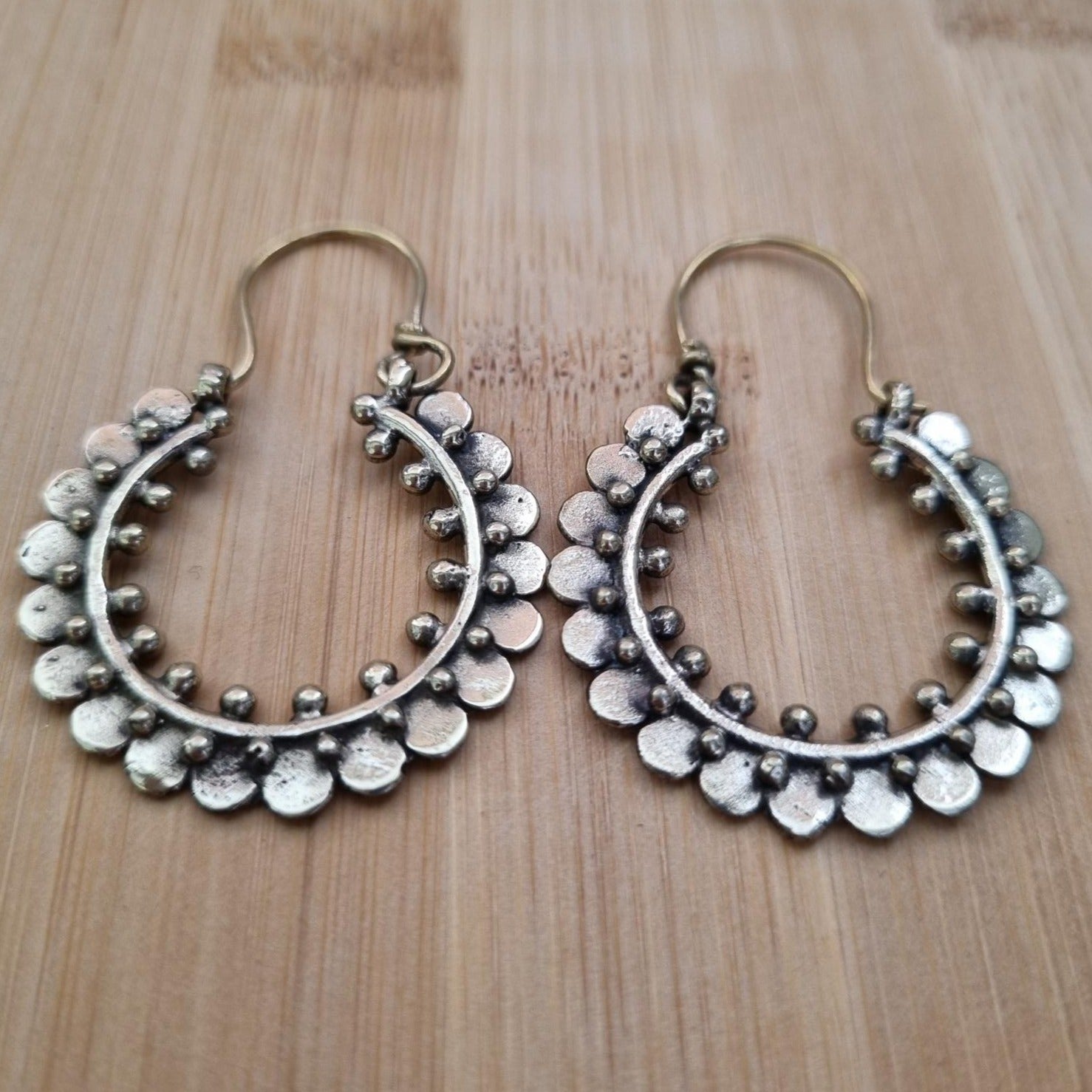 Circle tribal hoop earrings