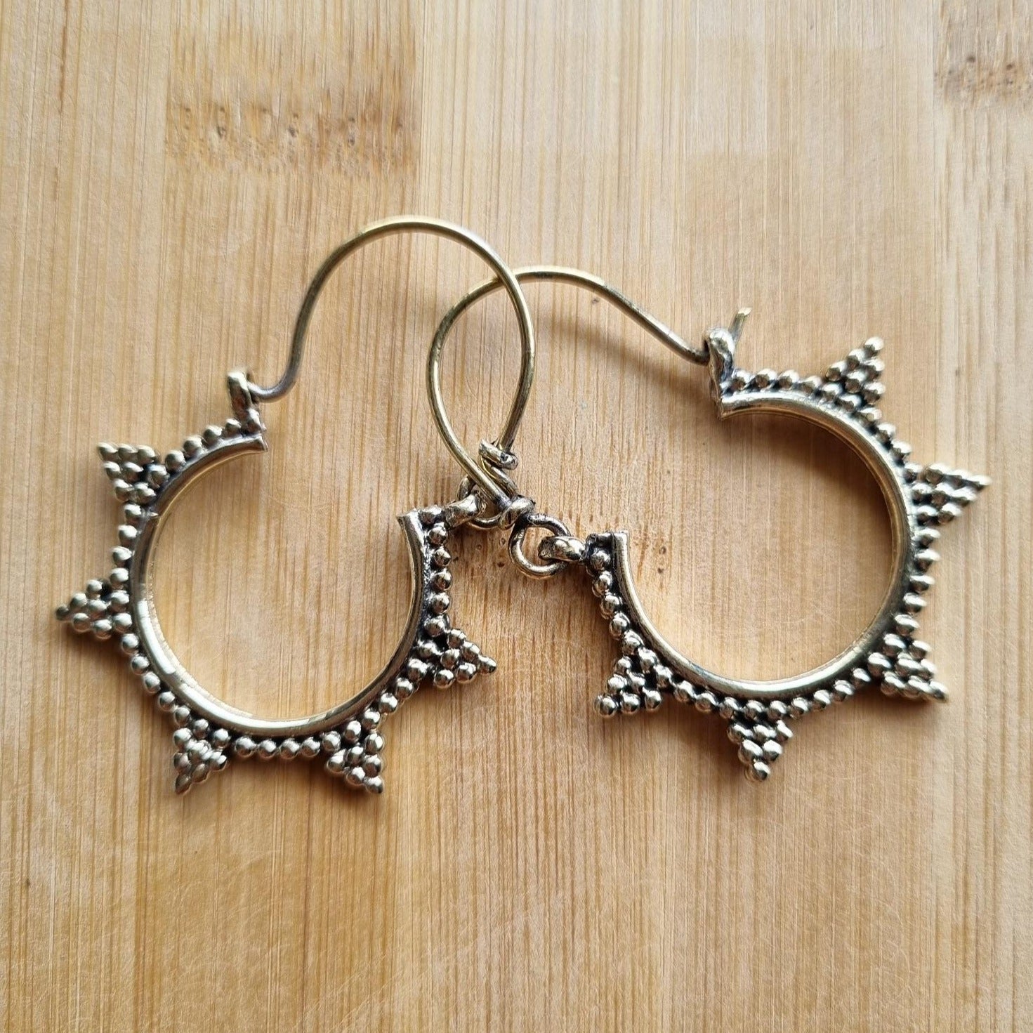 Spike tribal hoop earrings