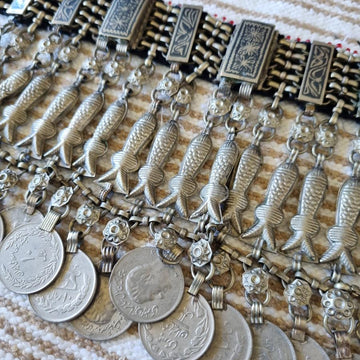 Afghan Kuchi tribal fish choker - (misfit 2)