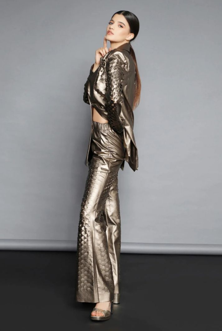 Women’s Laser Cut Bronze Pants