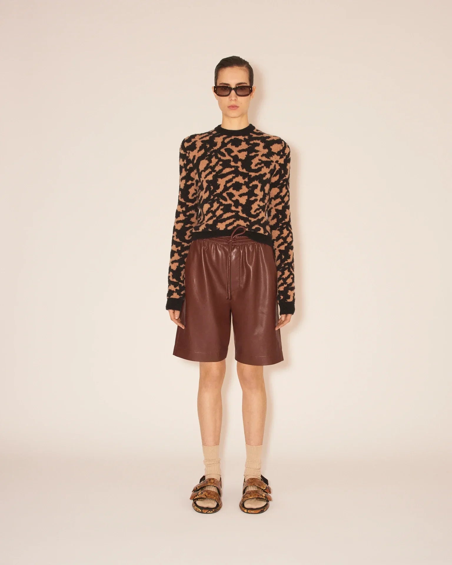 Munira Karate Silhouette OKOBOR? Alt-leather Shorts