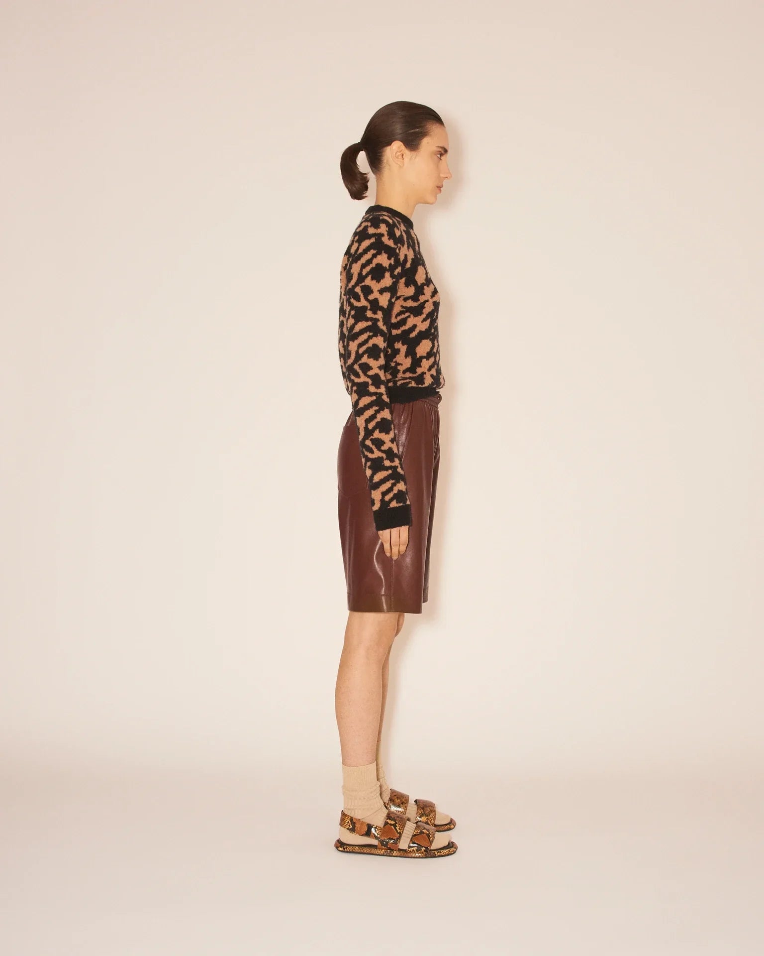 Munira Karate Silhouette OKOBOR? Alt-leather Shorts