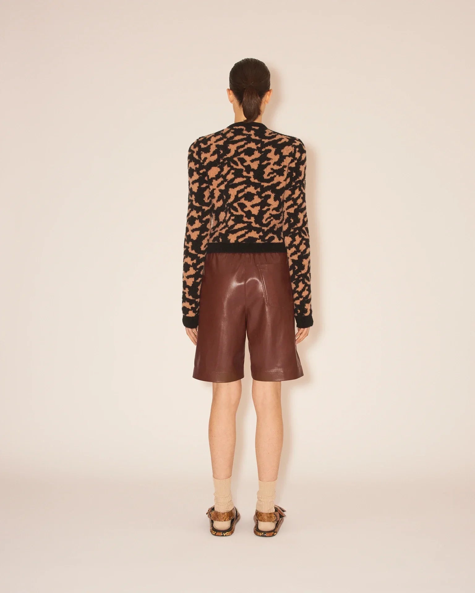 Munira Karate Silhouette OKOBOR? Alt-leather Shorts