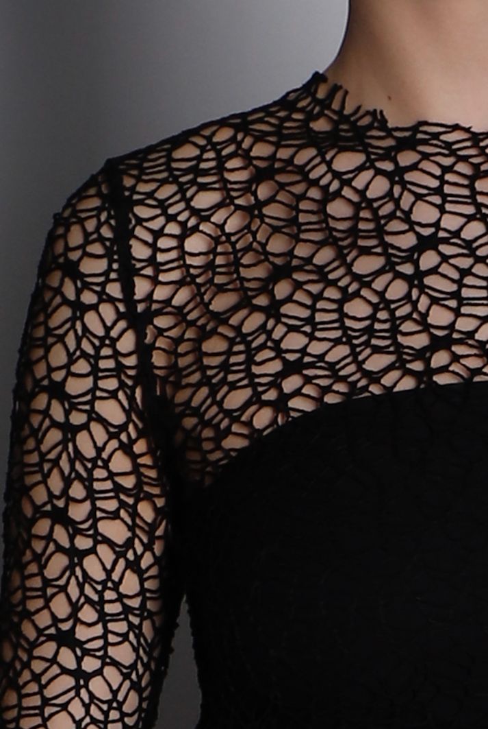 Black Sheer Lace Dress