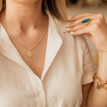Double Sided Roman Coin Pendant - Sterling Silver