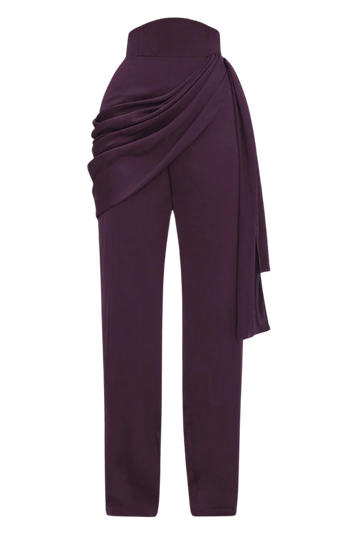 Loti Draped Pants | Berry