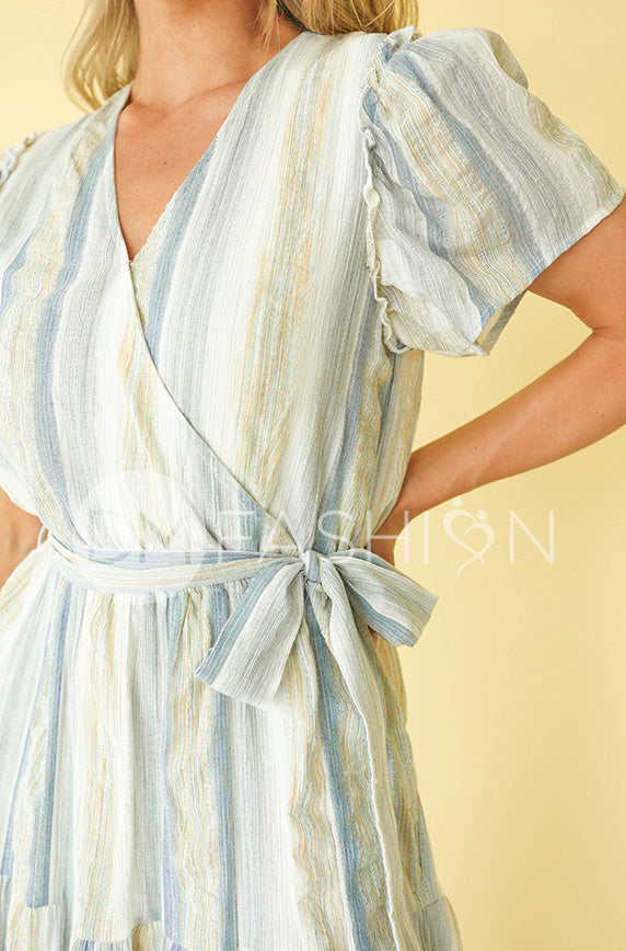 Layton Blue Stripe Dress -  DM Exclusive - Nursing Friendly - FINAL SALE