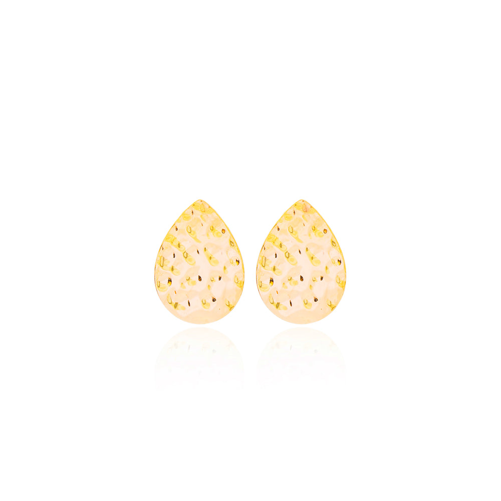 Gold Pressed Metal Earrings - Sterling Silver