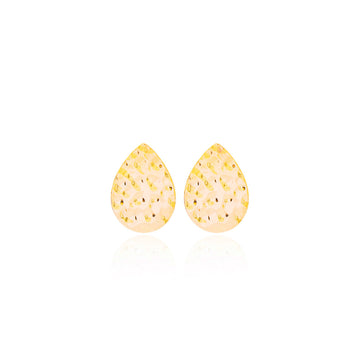Gold Pressed Metal Earrings - Sterling Silver