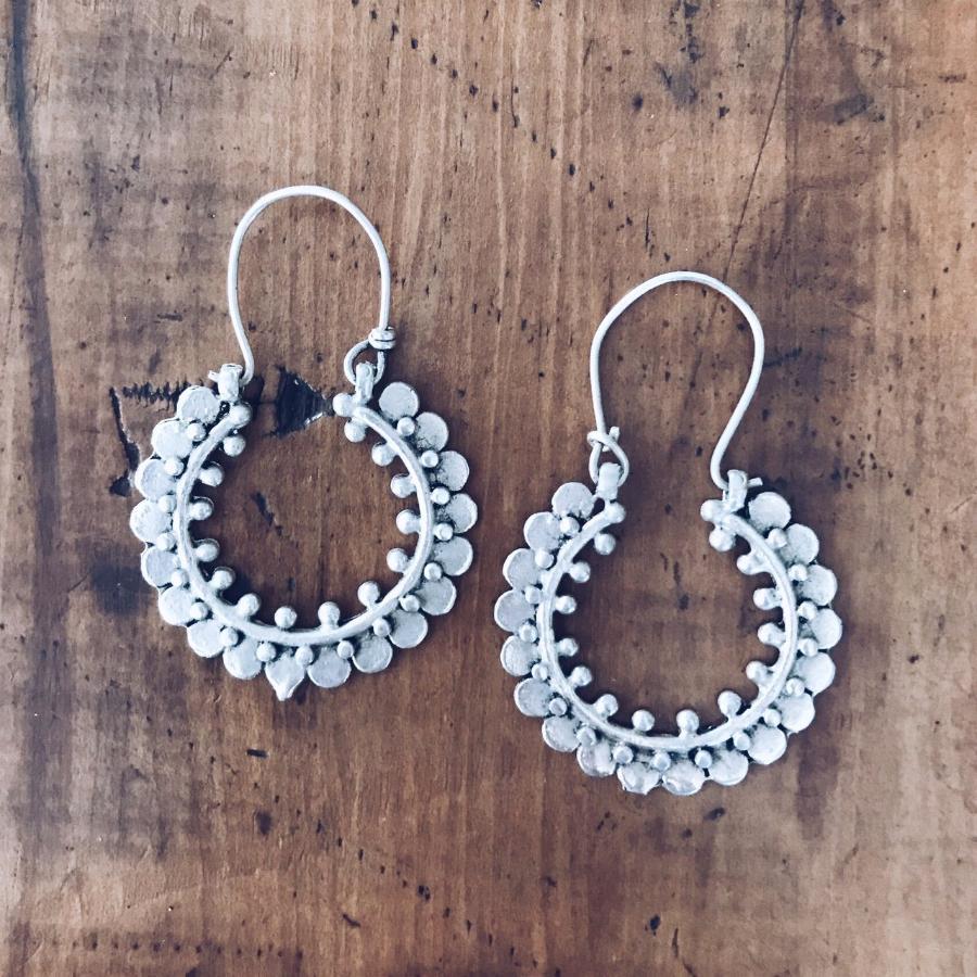 Circle tribal hoop earrings