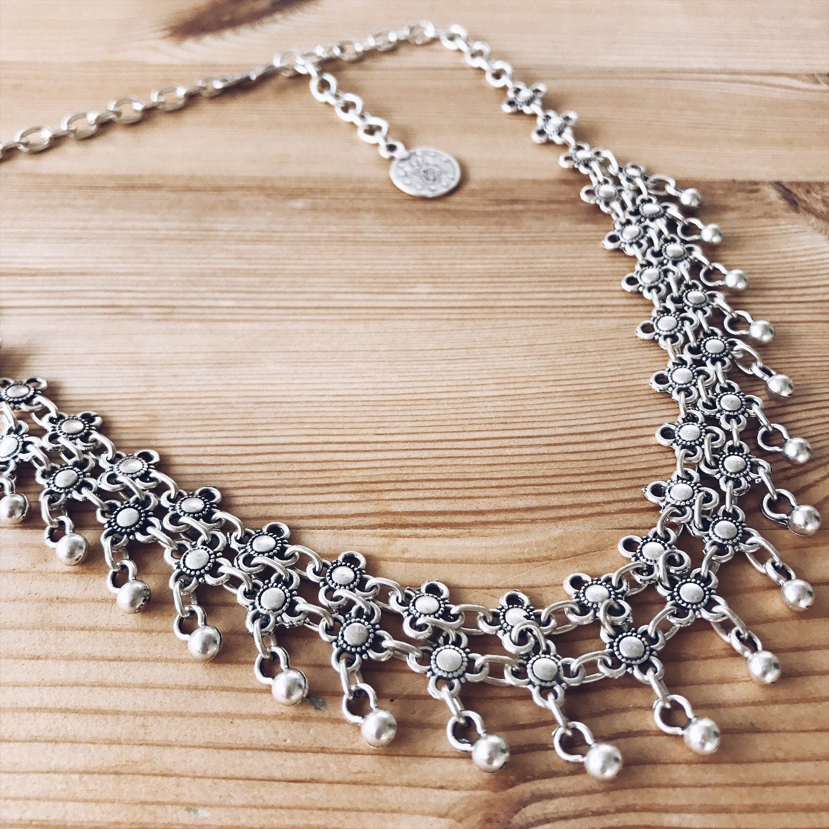 Anatolian droplet boho necklace