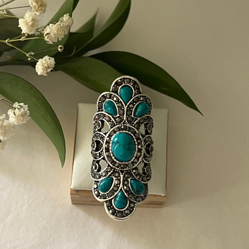 Turquoise Stone Vintage Peacock Ring