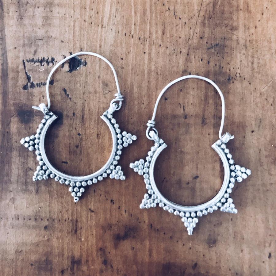 Spike tribal hoop earrings